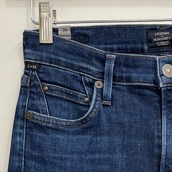 Citizens of Humanity rocket crop high rise skinny jeans raw hem size 26 - Picture 12 of 12